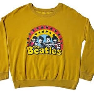 Yellow Beatles Graphic Sweatshirt. Item # 11320 Umisex
